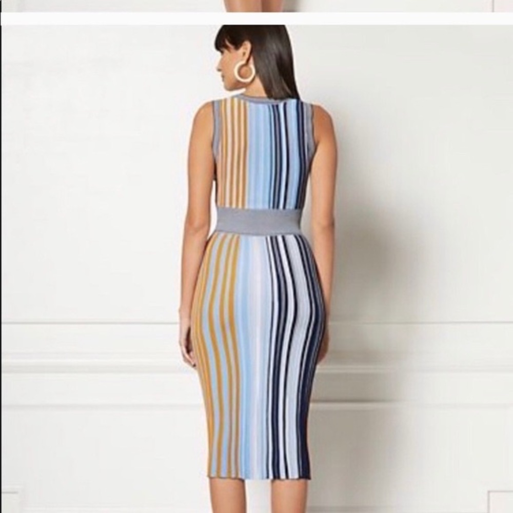 Eva Mendez Collection Felicia Stripe Sweater Dress Size S